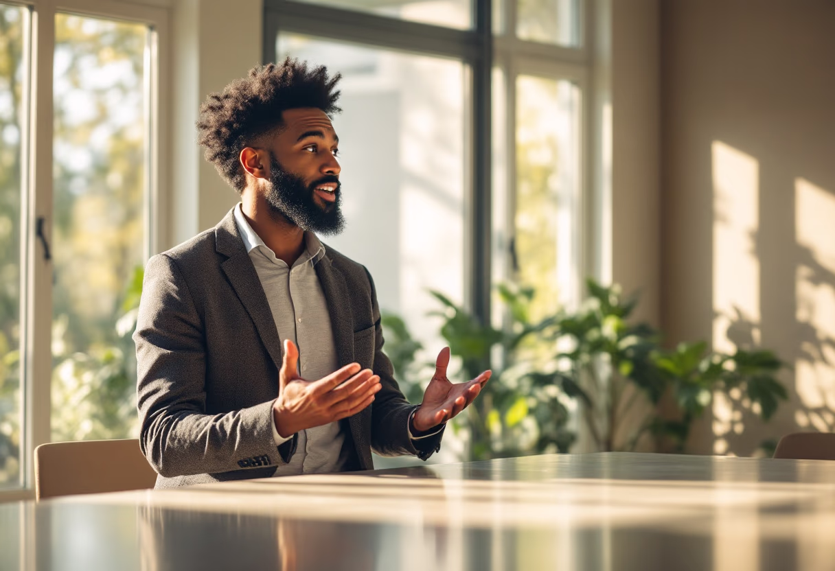 image of consultant advising a business