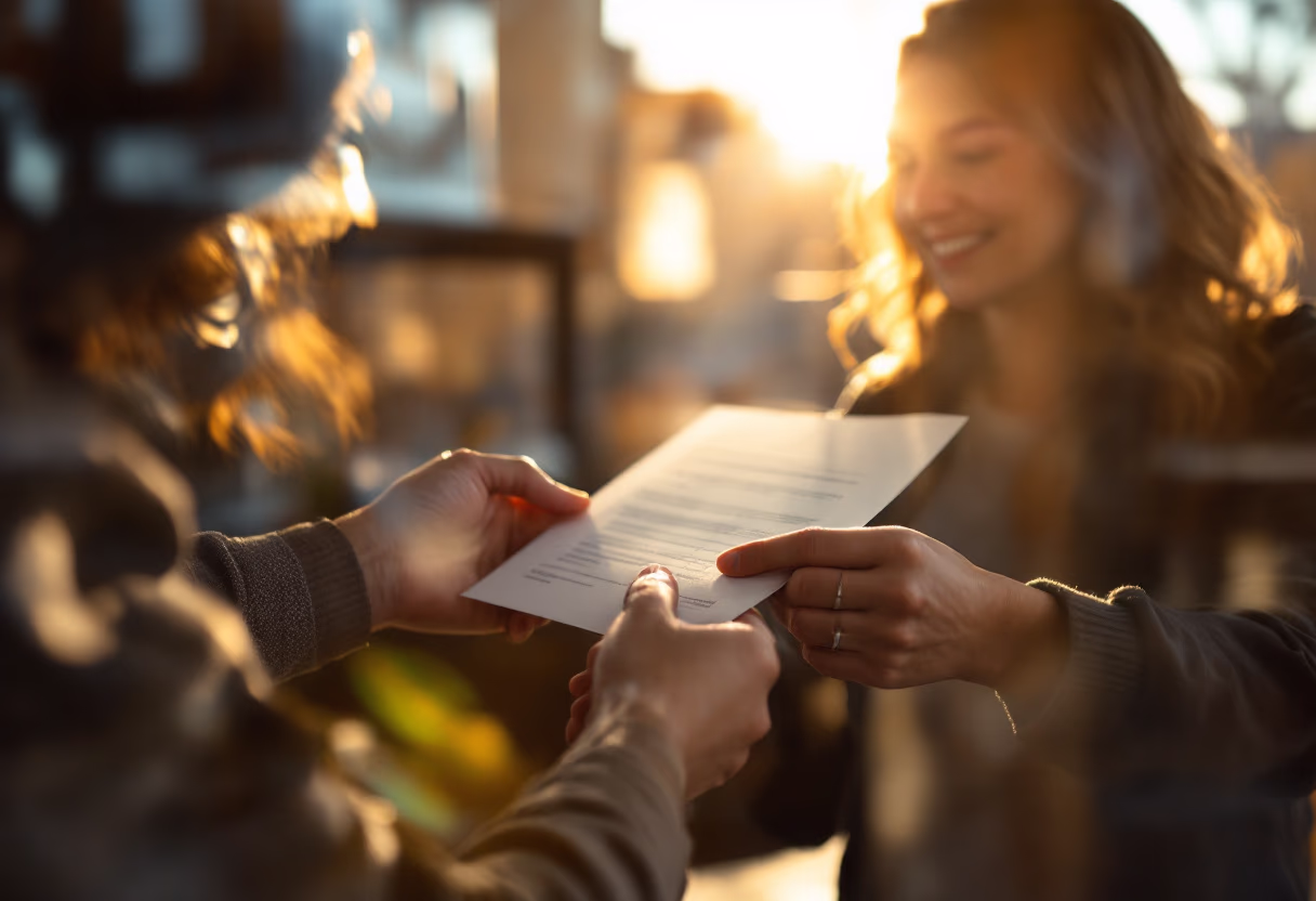 image of pet adoption paperwork